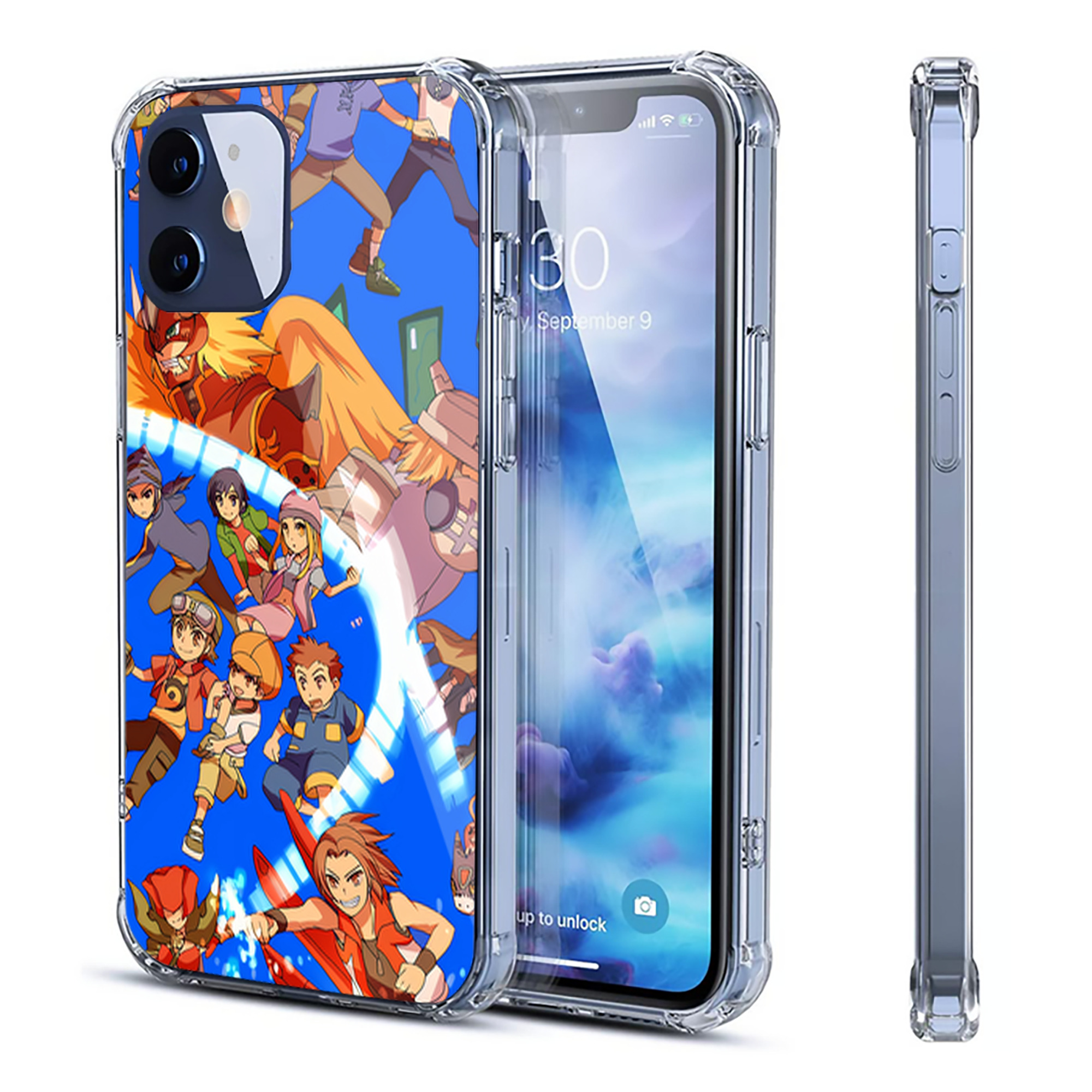 （画像用） Digimon デジタルモンスター/デジモン 【iPhone 12シリーズ対応】透明スマホケース（クリアソフトケース）